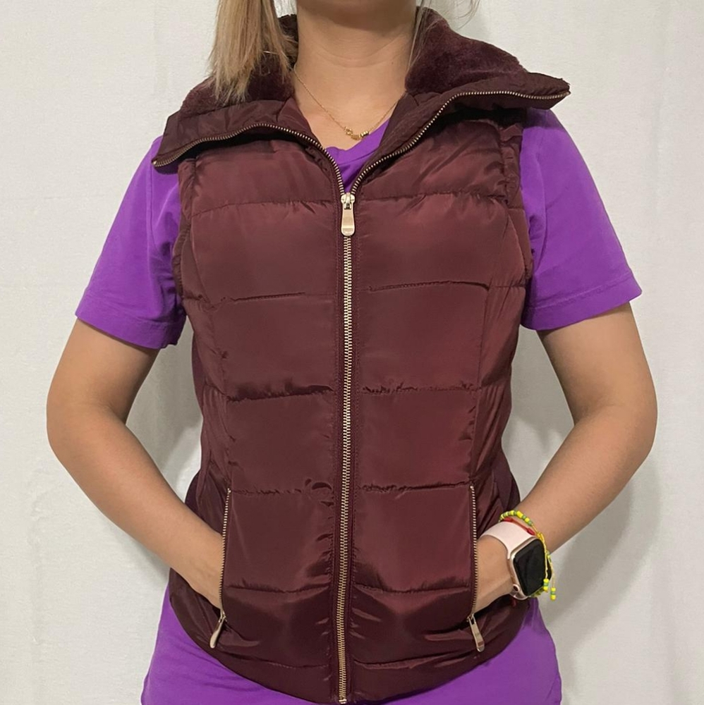 CAVALINI ORIGINAL QUILTED VEST| SIZE PS | WINE COLOR